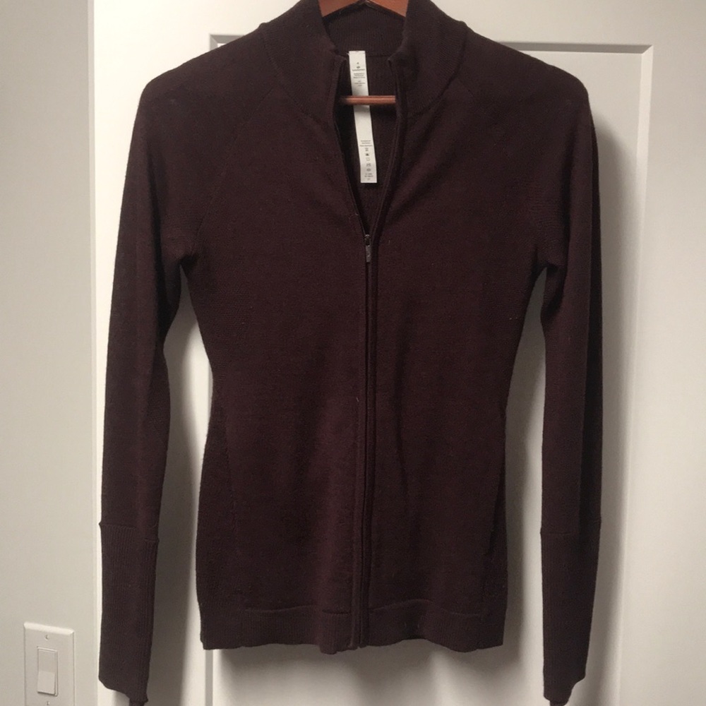 Lululemon maroon sweater zip up